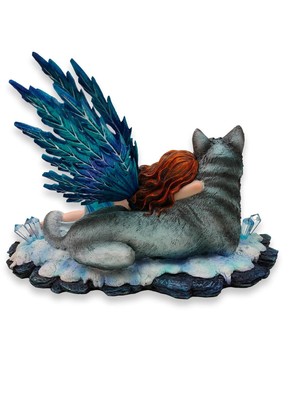 Sleeping Elf Lying on Her Wolf