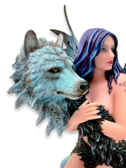Elf Talou mit ihrem Wolf