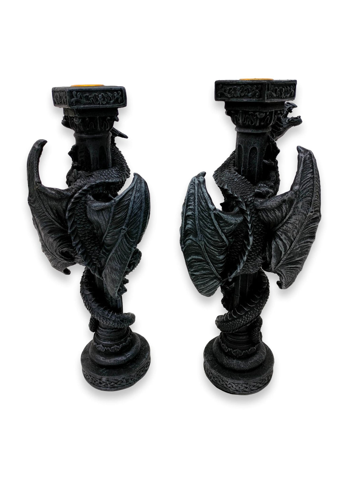 Zwart kandelaar duo
