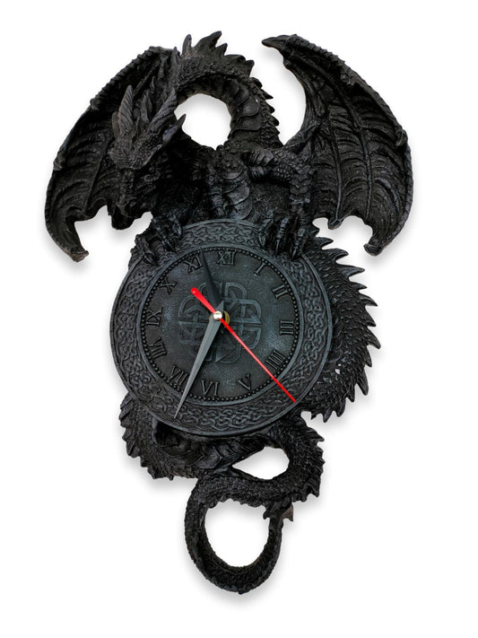 Reloj de pared - dragón negro
