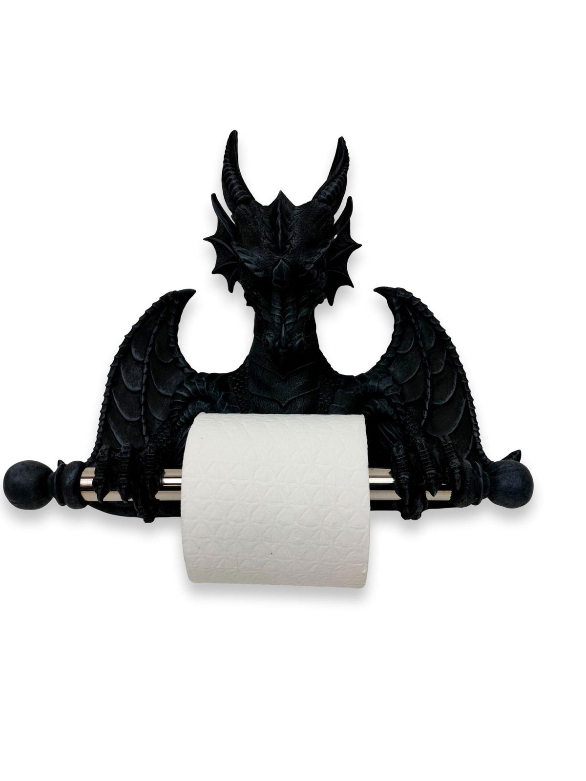 Soporte para rollos de papel higiénico «Dragones negros»