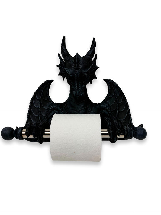 Soporte para rollos de papel higiénico «Dragones negros»