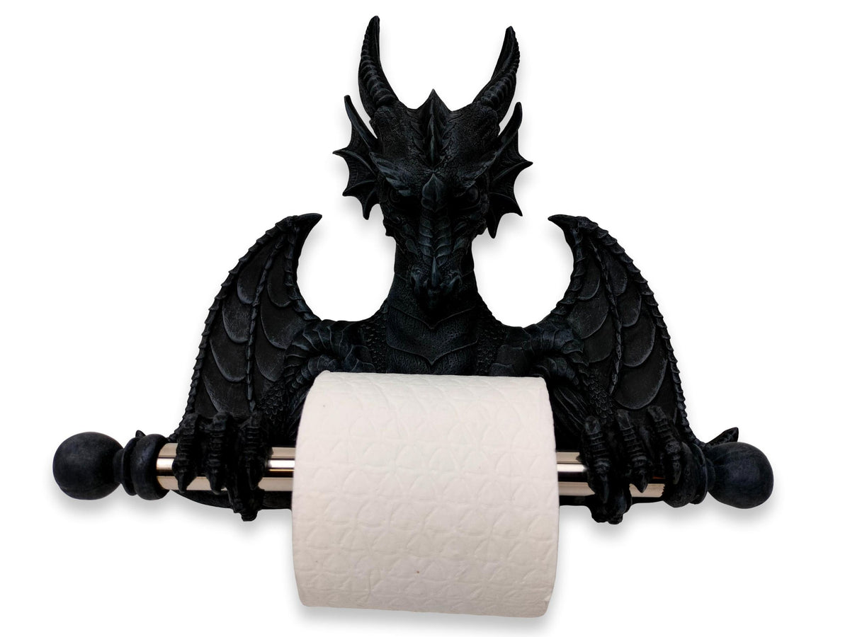 Soporte para rollos de papel higiénico «Dragones negros»