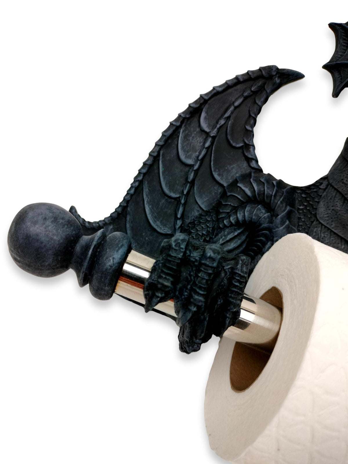 Soporte para rollos de papel higiénico «Dragones negros»