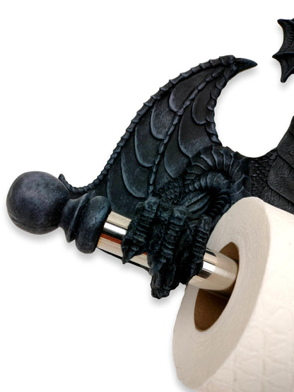 Soporte para rollos de papel higiénico «Dragones negros»