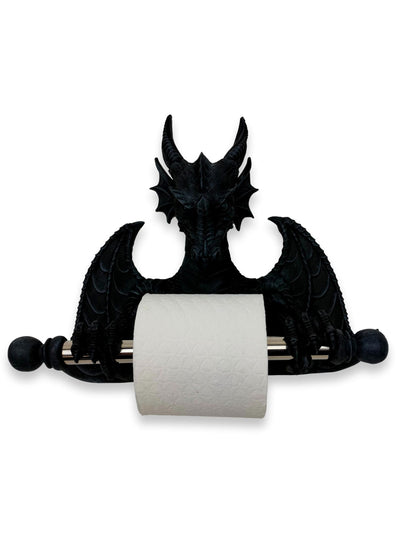 Soporte para rollos de papel higiénico «Dragones negros»