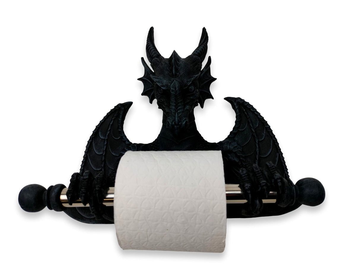 Soporte para rollos de papel higiénico «Dragones negros»