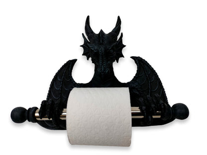 Soporte para rollos de papel higiénico «Dragones negros»