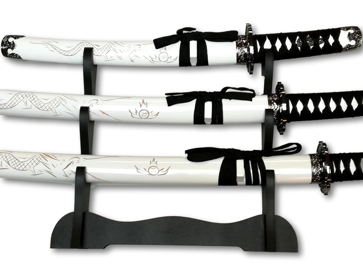 3-częściowy zestaw samurajski „White Dragon” – edycja Deluxe