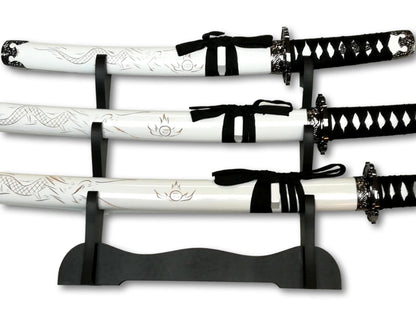 3-częściowy zestaw samurajski „White Dragon” – edycja Deluxe