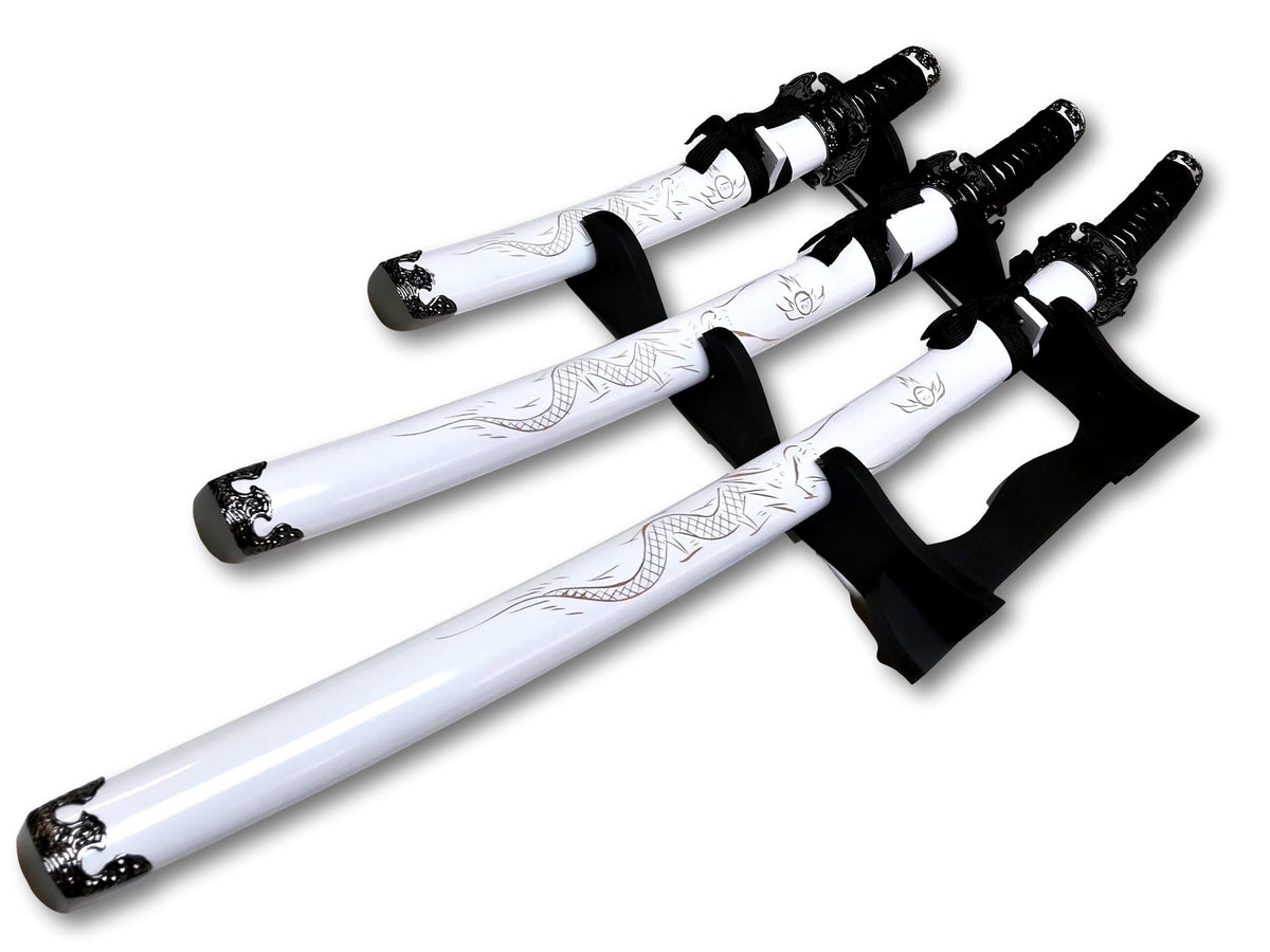 3-częściowy zestaw samurajski „White Dragon” – edycja Deluxe
