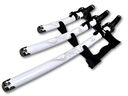 3-częściowy zestaw samurajski „White Dragon” – edycja Deluxe