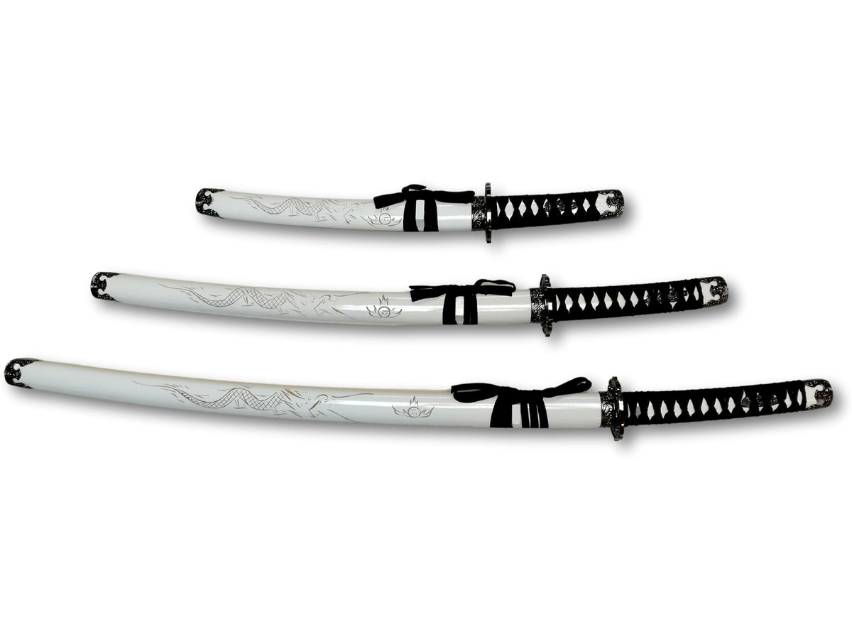 3-częściowy zestaw samurajski „White Dragon” – edycja Deluxe