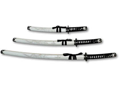 3-częściowy zestaw samurajski „White Dragon” – edycja Deluxe