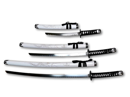 3-częściowy zestaw samurajski „White Dragon” – edycja Deluxe