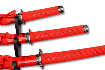 Ensemble de samouraï 3 pièces Red R300