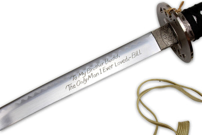 katana Kill Bill III - Spada di Budd - incisa