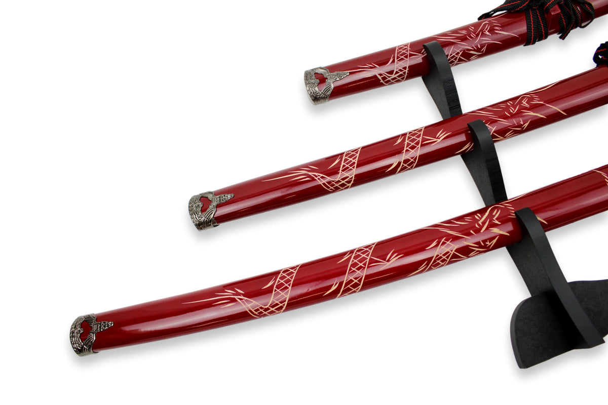 Ensemble de samouraï Red Dragon en 3 pièces