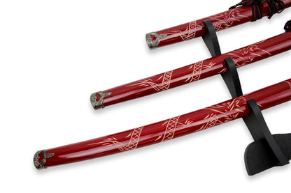 Ensemble de samouraï Red Dragon en 3 pièces