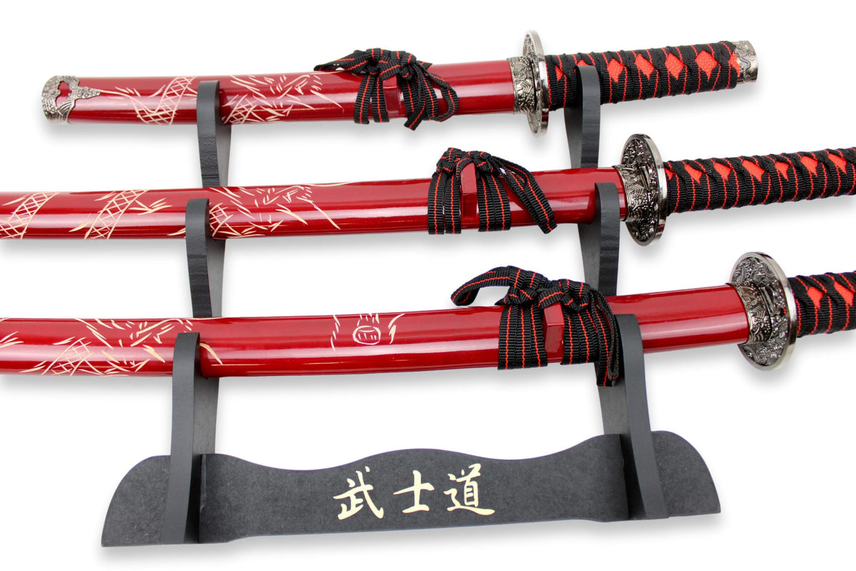 Ensemble de samouraï Red Dragon en 3 pièces