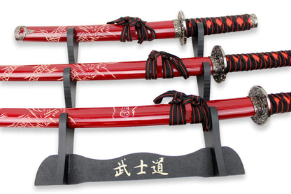 Ensemble de samouraï Red Dragon en 3 pièces