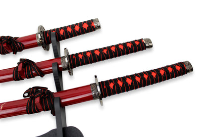 Ensemble de samouraï Red Dragon en 3 pièces