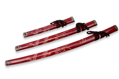 Ensemble de samouraï Red Dragon en 3 pièces