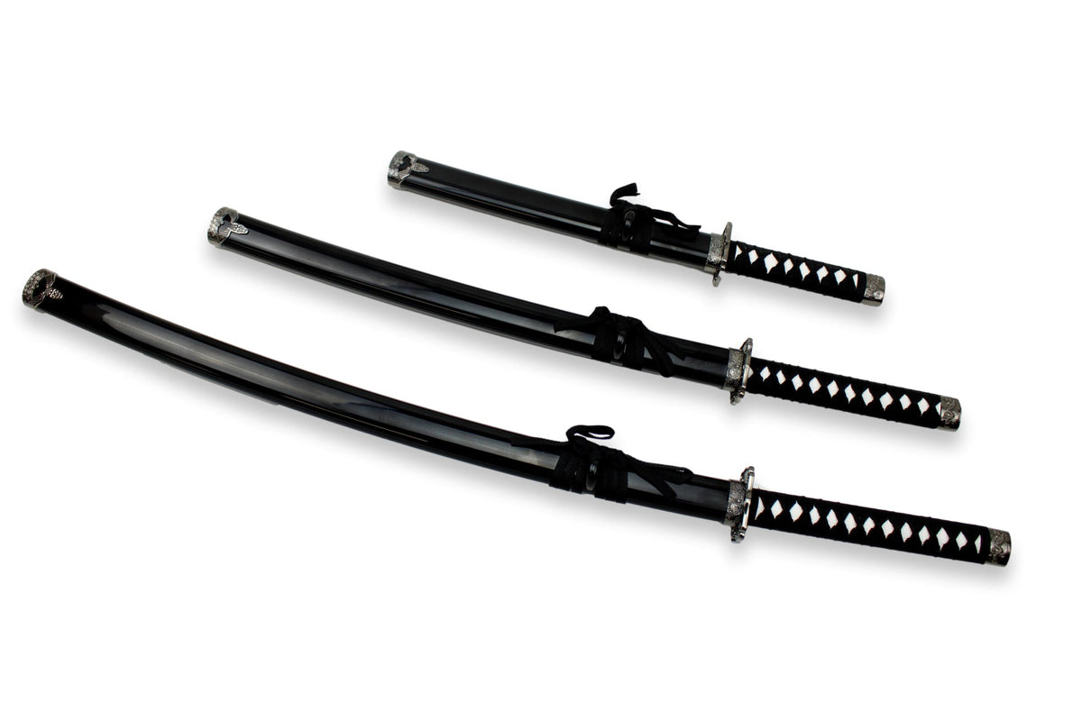 3-teiliges schwarzes Samurai-Set