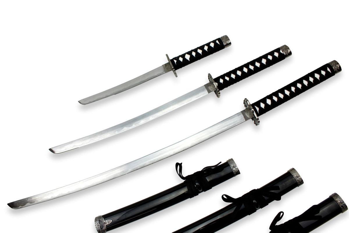 3-teiliges schwarzes Samurai-Set