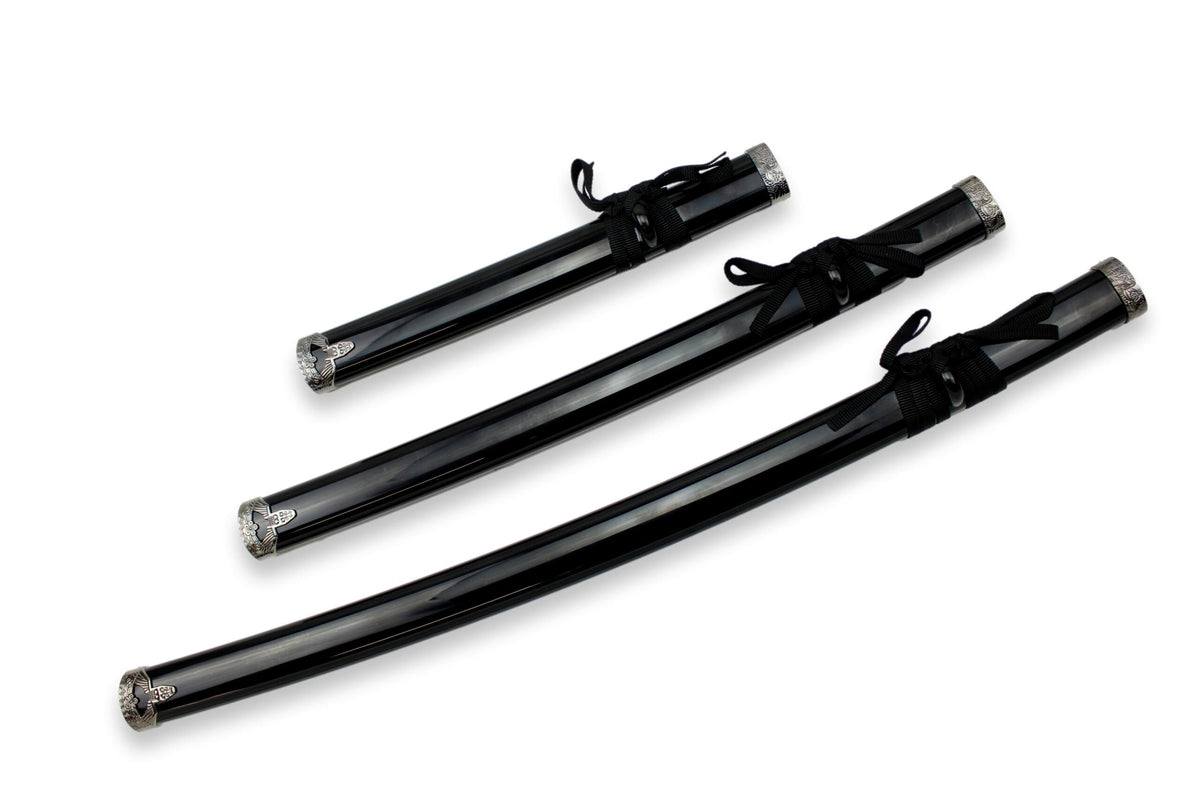 3-teiliges schwarzes Samurai-Set