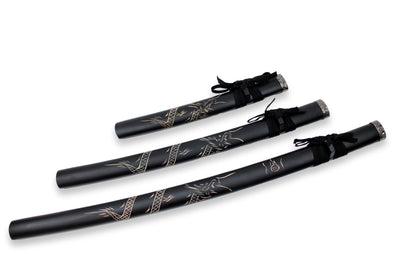 3-teiliges Samurai-Set „Dragon“ mit Gravur