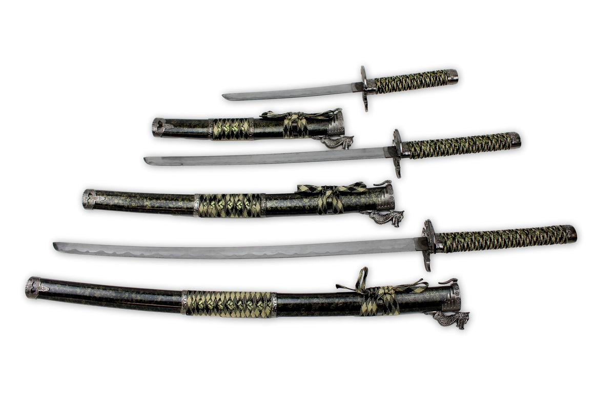 Juego de espadas samuráis Daisho de 3 piezas