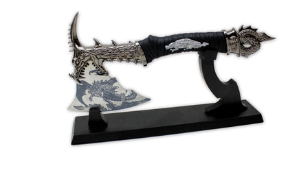 Ascia a forma di drago con supporto