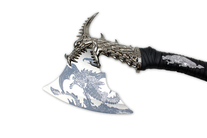 Ascia a forma di drago con supporto