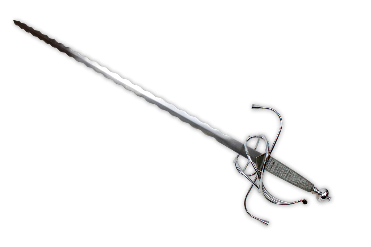 Rapier mit Flamberge oder Flammenklinge